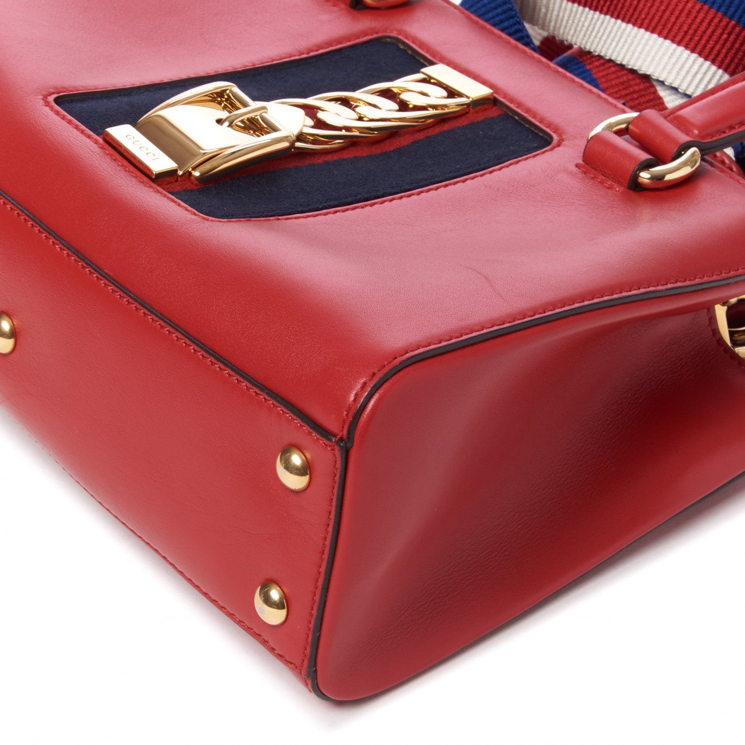 Gucci Calfskin Medium Sylvie Top Handle Tote Red 5 of 8