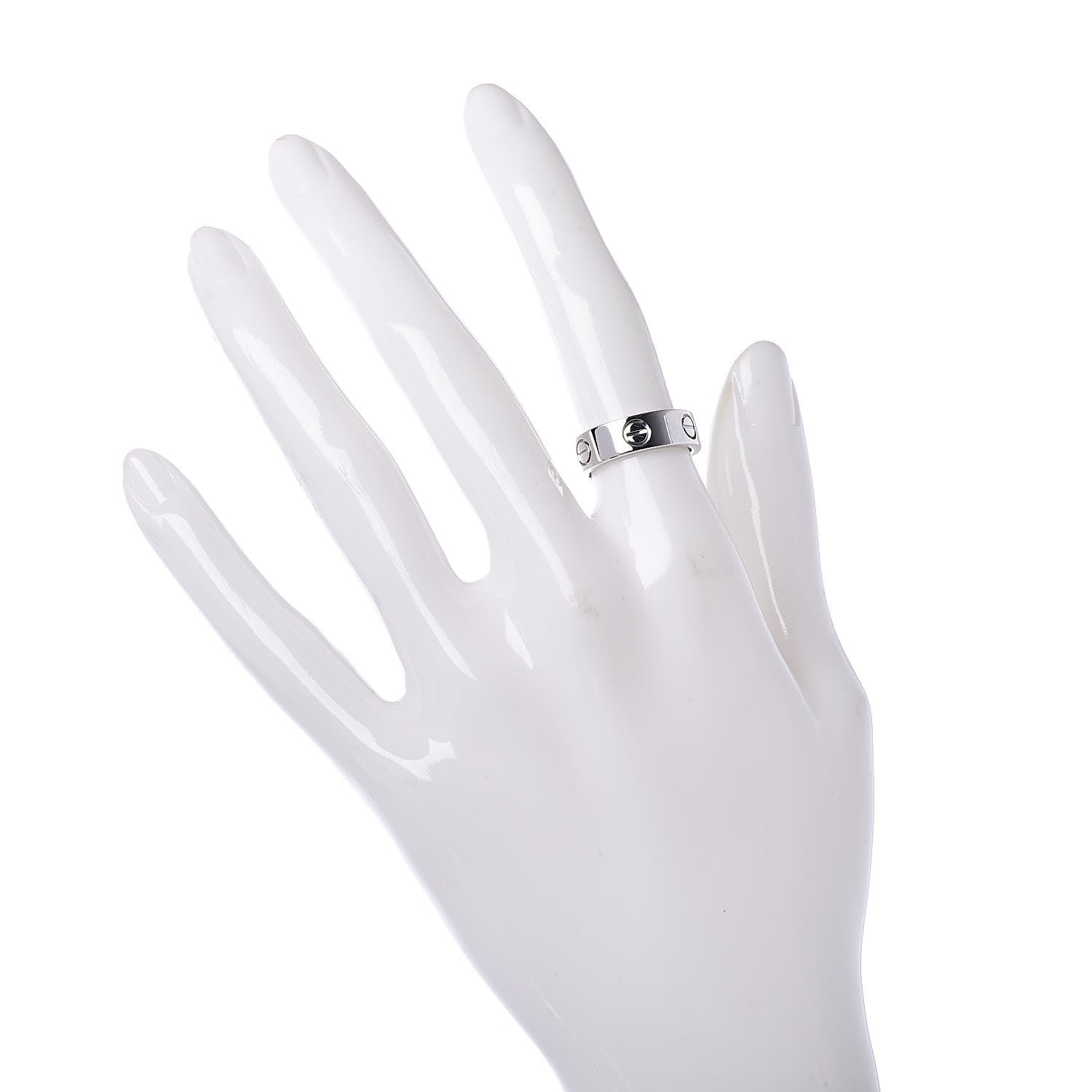 Cartier 18K White Gold 5.5mm LOVE Ring 49 4.75 2 of 5