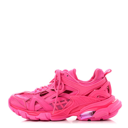 Balenciaga Rubber Mesh Monocolor Womens Track.2 Open Sneakers 36 Fluo Pink 1 of 10