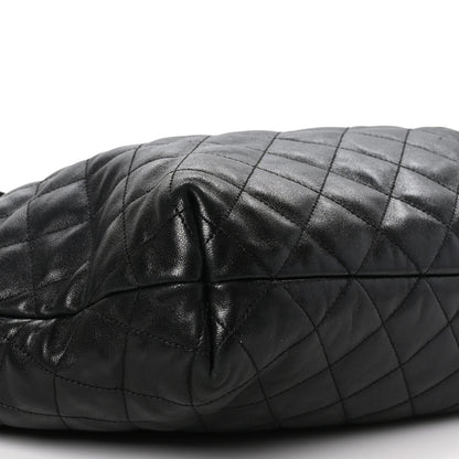 Saint Laurent Lambskin Quilted Maxi Icare Shopping Tote Black 9 of 11