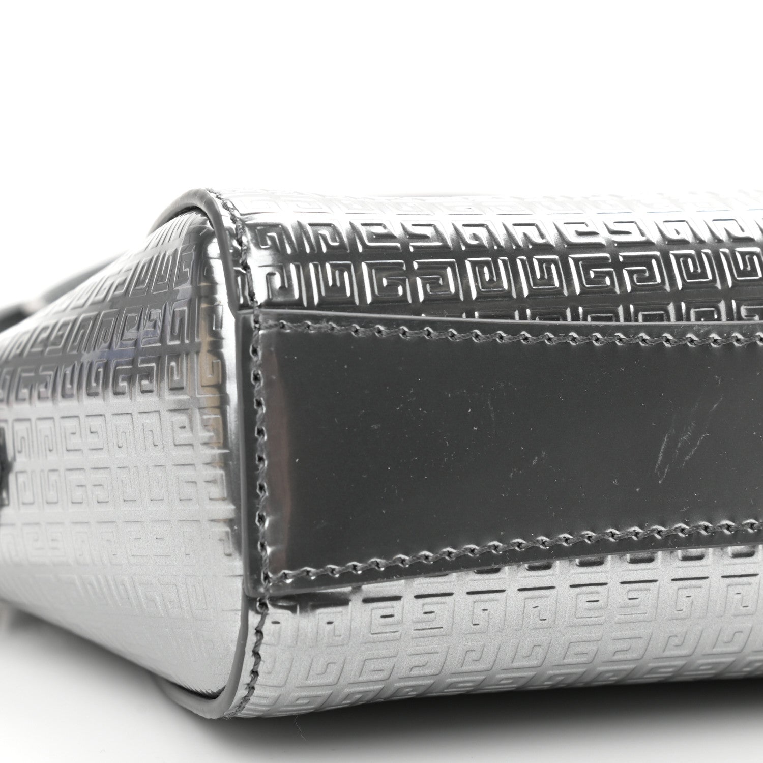 Givenchy Metallic Calfskin 4G Embossed Nano Antigona Silver 8 of 9