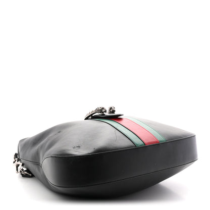 Gucci Calfskin Web Stripe Medium Dionysus Hobo Black 4 of 11