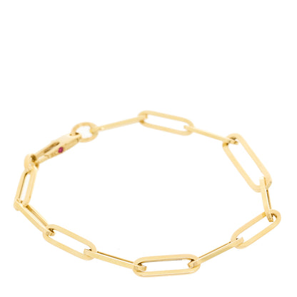 Roberto Coin 18K Yellow Gold Classic Alternating Size Paper Clip Bracelet 1 of 4