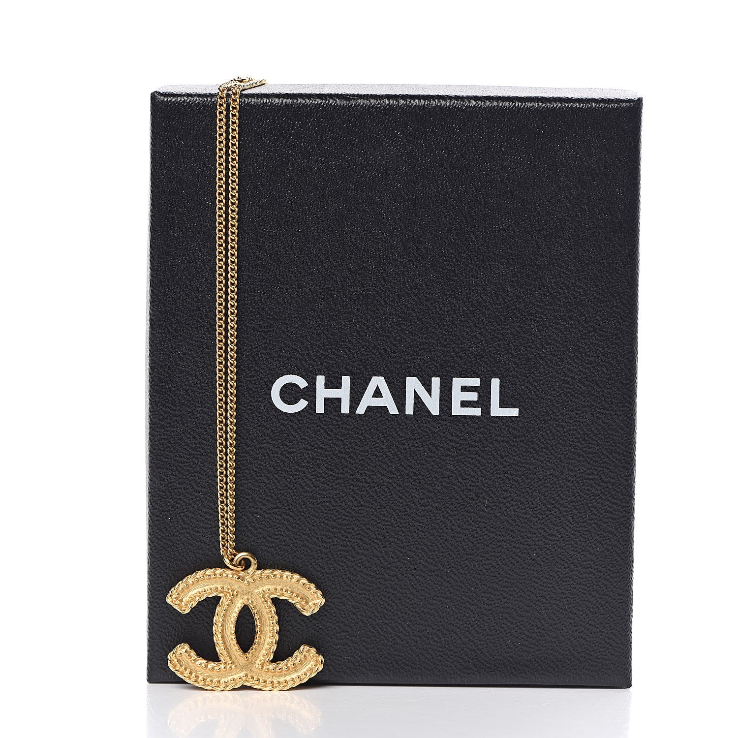 Chanel CC Necklace Matte Gold 5 of 5