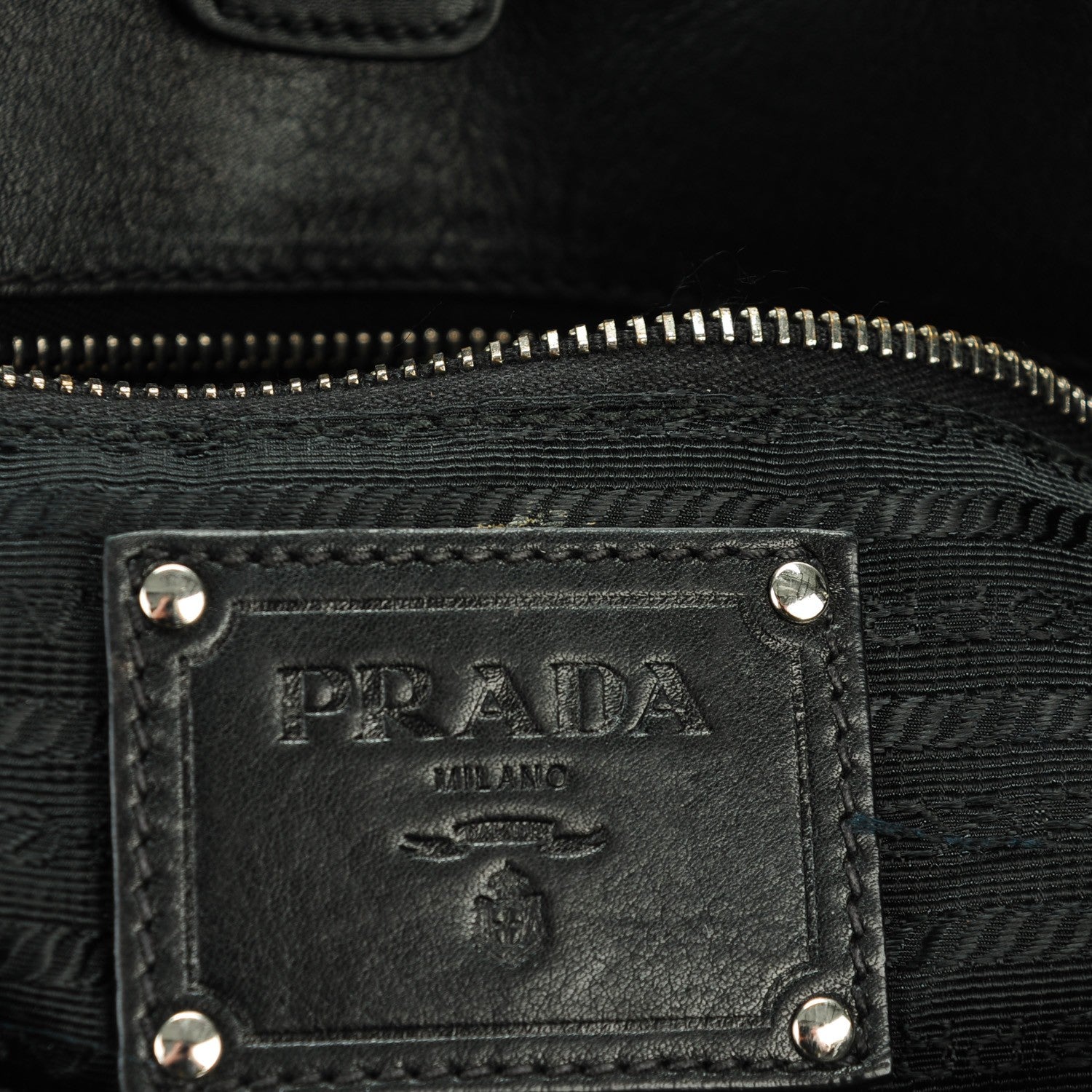 Prada Soft Calf Pleated Shopping Tote Nero Black 6 of 9