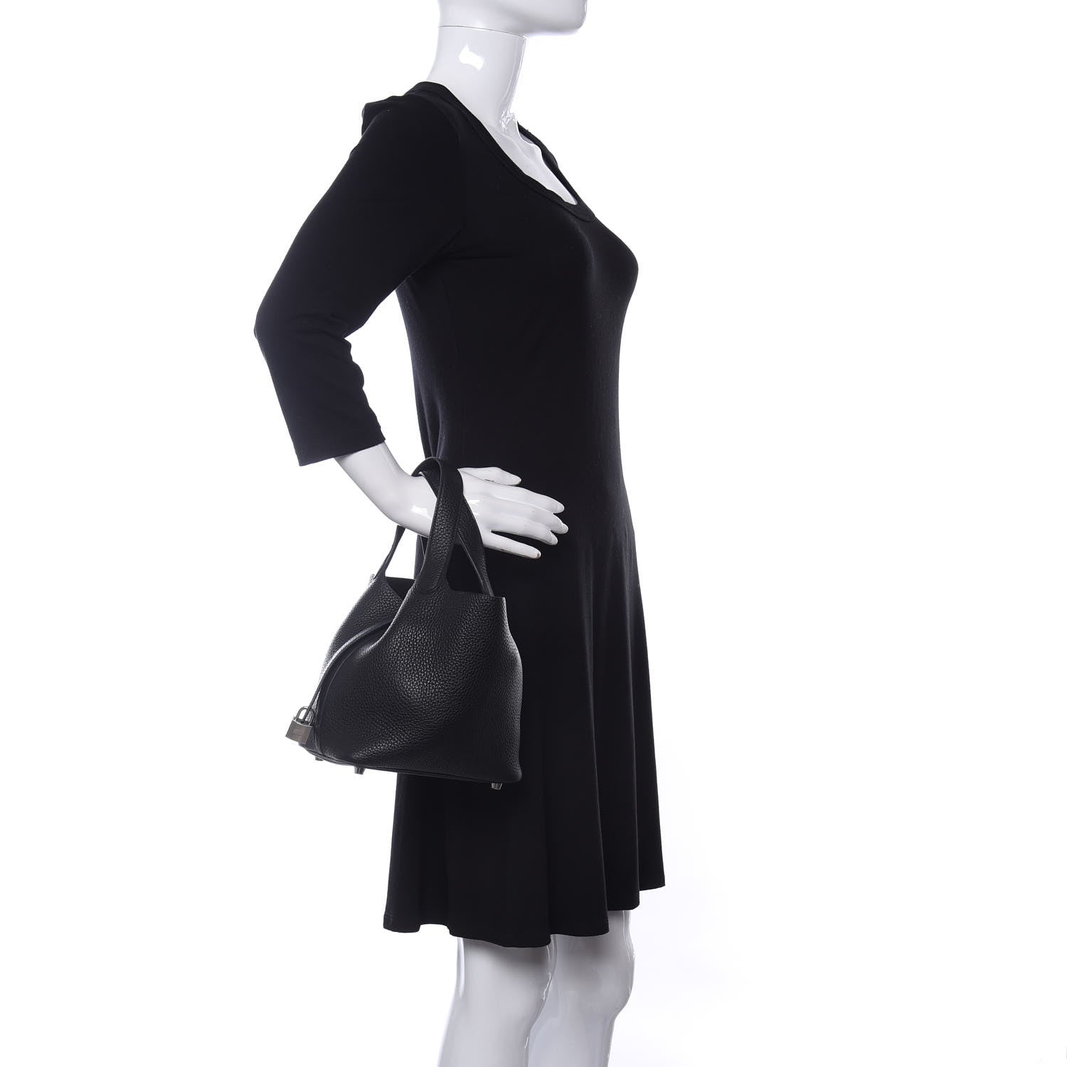 Hermes Taurillon Clemence Picotin Lock 18 PM Black 2 of 11