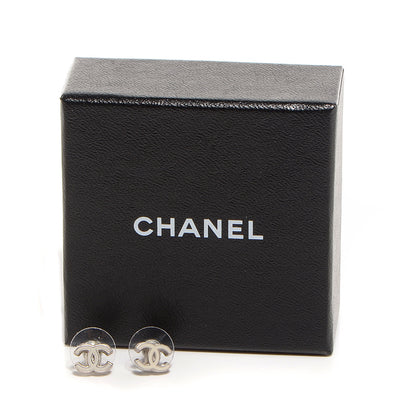 Chanel Enamel CC Earrings White 6 of 6