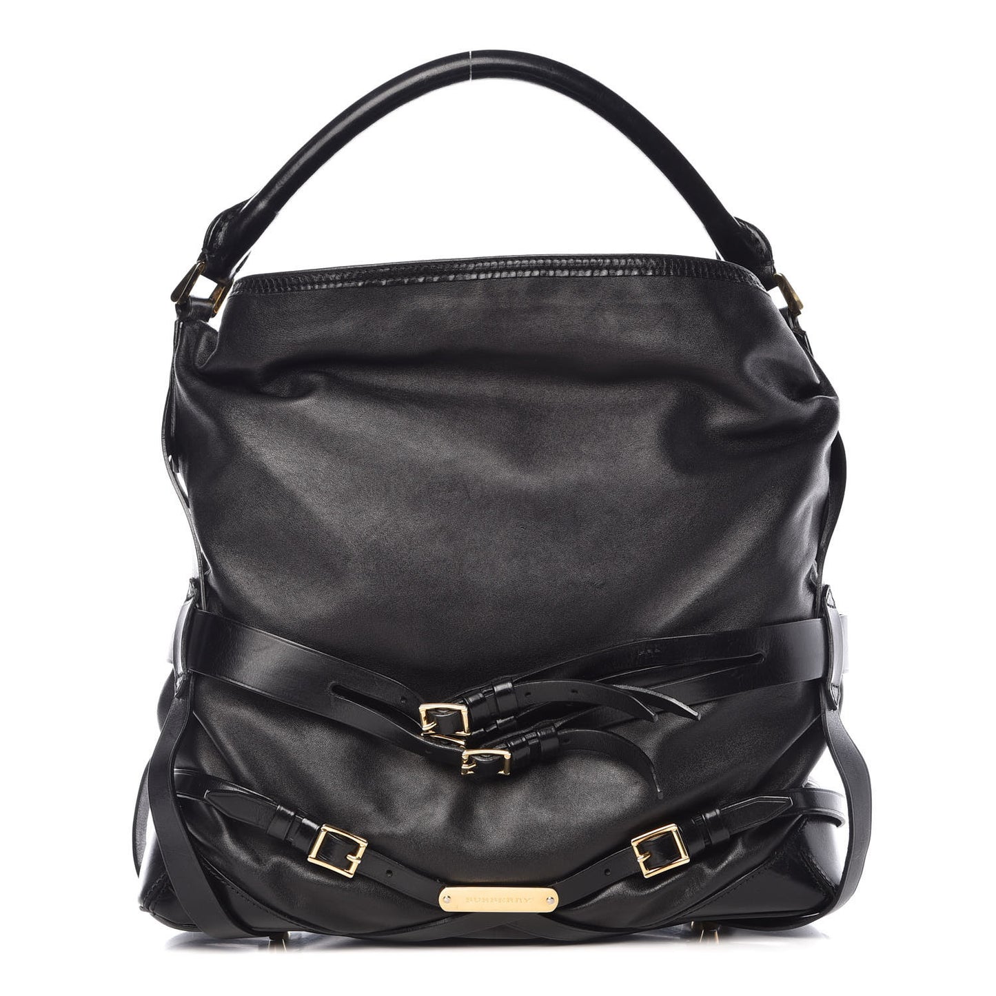 Soft Lambskin Bridle Calfskin Medium Gosford Hobo Black