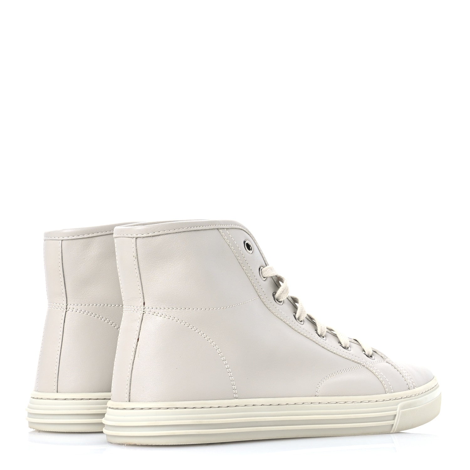 Gucci Miro Soft Calfskin Womens High Top Sneakers 38.5 Mystic White 5 of 9