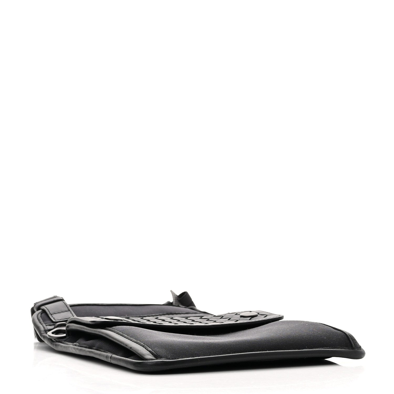 Bottega Veneta Nappa Intrecciato Nylon High Tech Crossbody Pouch Black 5 of 9