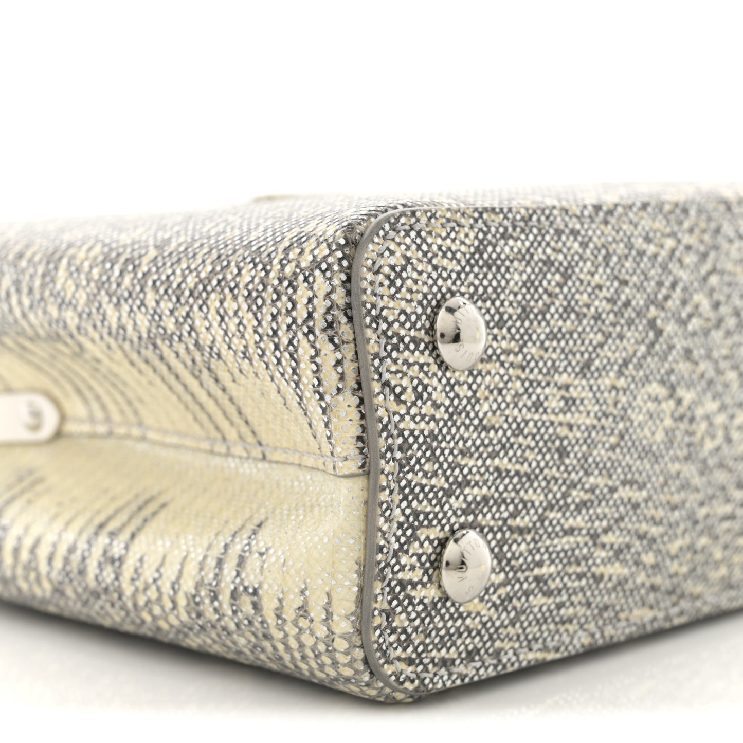 Lizard Mini Capucines Argento
