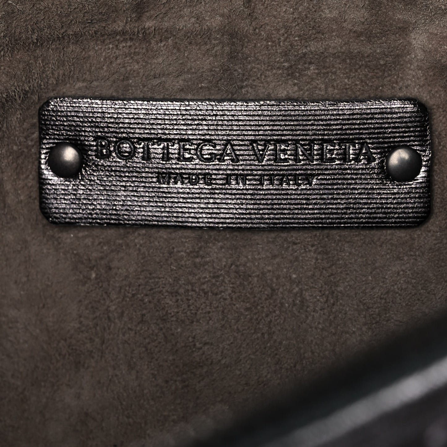 Metallic Nappa Intrecciato Nodini Crossbody Messenger Dark Grey