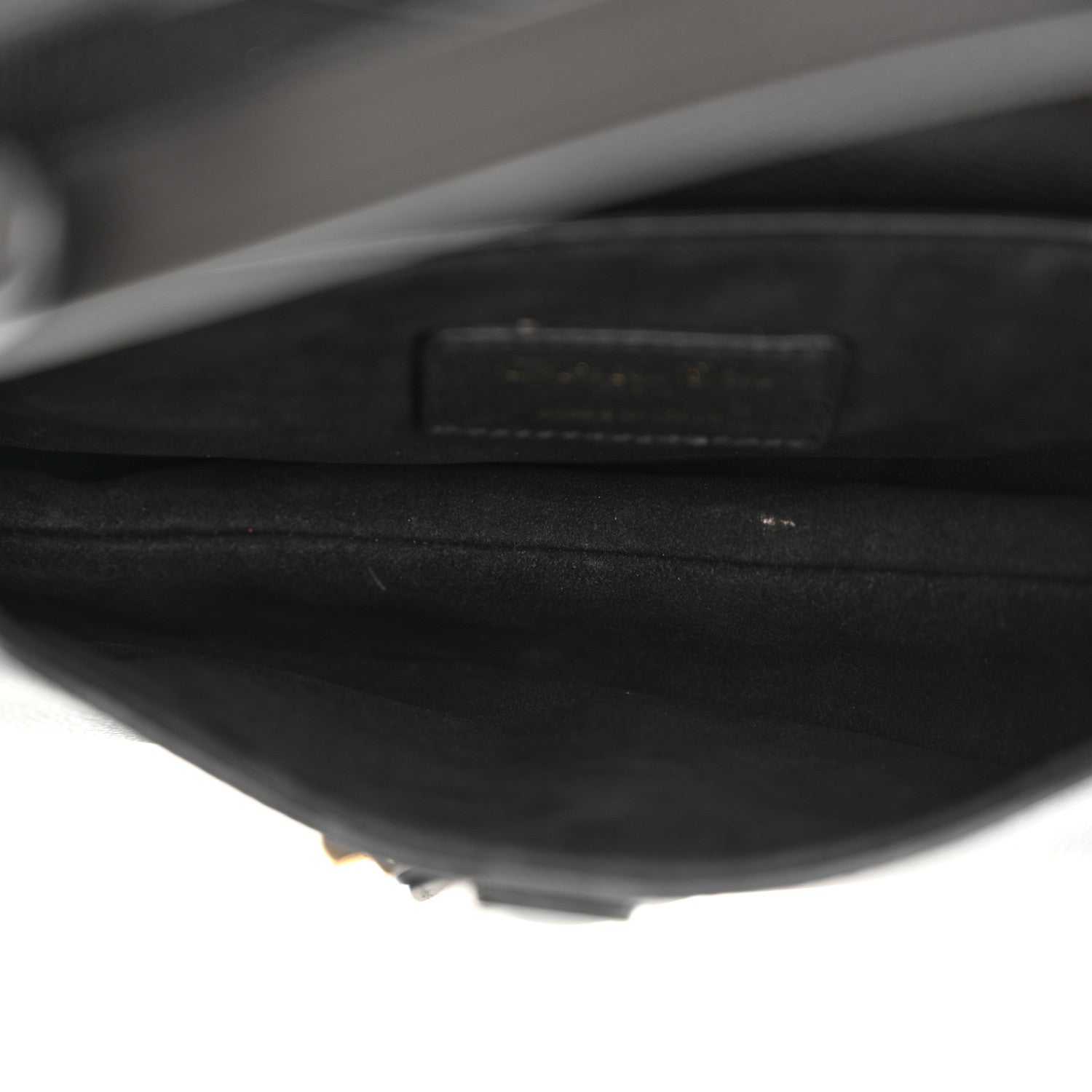 Christian Dior Grained Calfskin Mini Saddle Bag Black 5 of 12