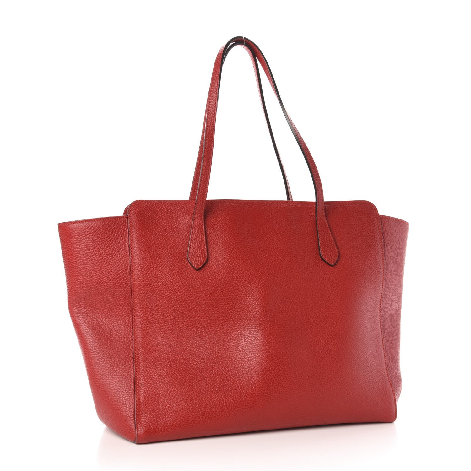 Gucci Dollar Calfskin Medium Swing Tote Red 3 of 14
