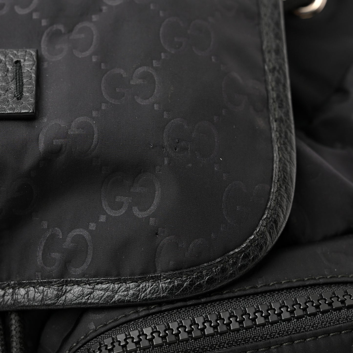 Nylon Monogram Medium Light Single Buckle Backpack Black