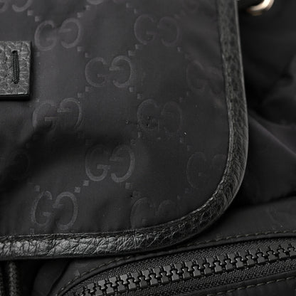 Gucci Nylon Monogram Medium Light Single Buckle Backpack Black 11 of 11