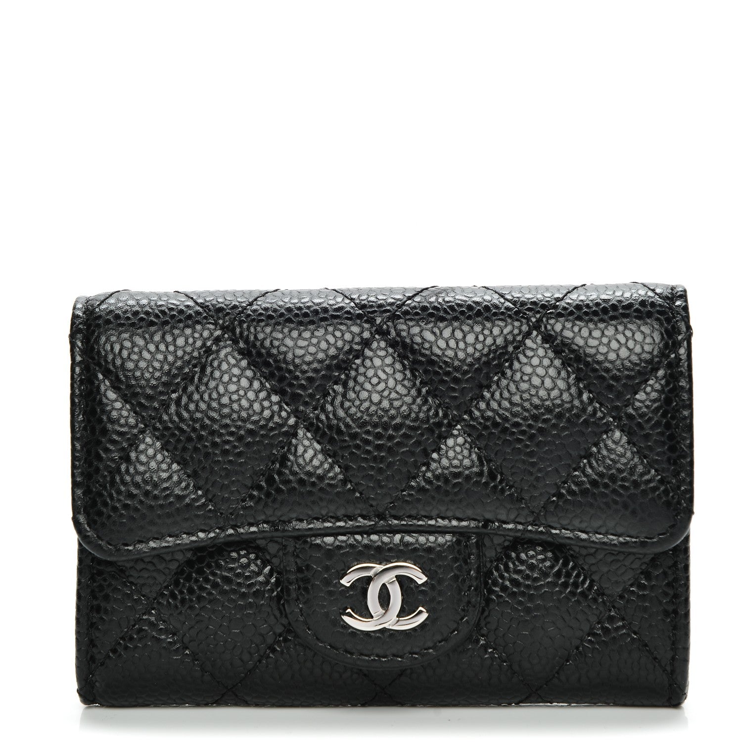 Chanel Caviar Quilted Flap Card Holder Black 1 of 7