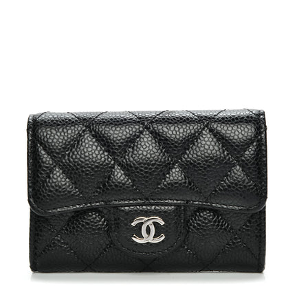 Chanel Caviar Quilted Flap Card Holder Black 1 of 7