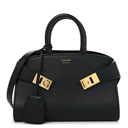 Salvatore Ferragamo Calfskin Mini Hug Bag Black 1 of 9