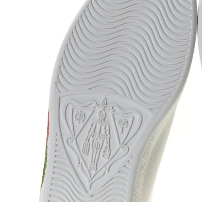 Gucci Calfskin Interlocking G Mens New Ace Sneakers 8.5 White Red Flame Green 8 of 10