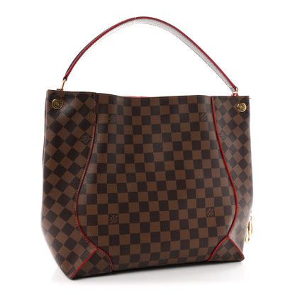 Louis Vuitton Damier Ebene Caissa Hobo Cherry 2 of 10