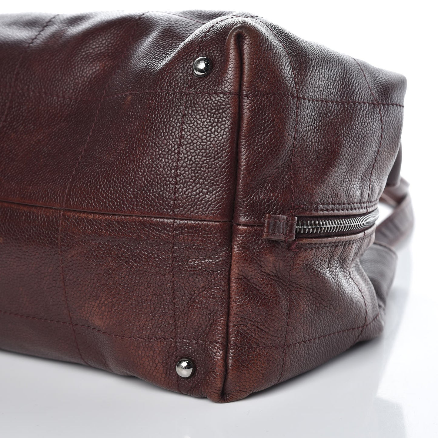 Caviar Chocolate Bar Quilted Shoulder Bag Brown