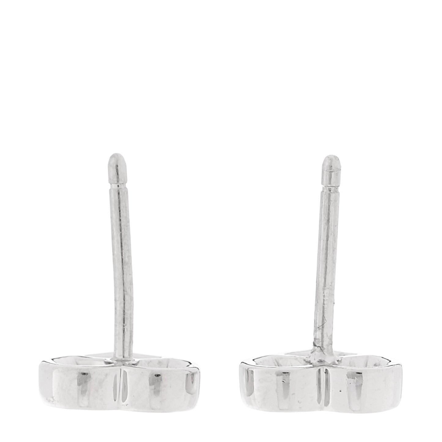 Platinum Diamond Heart Stud Earrings
