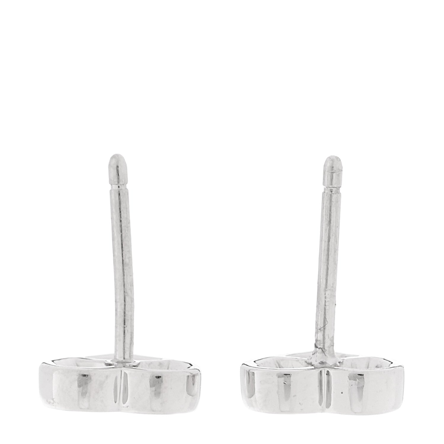 Tiffany Platinum Diamond Heart Stud Earrings 3 of 5