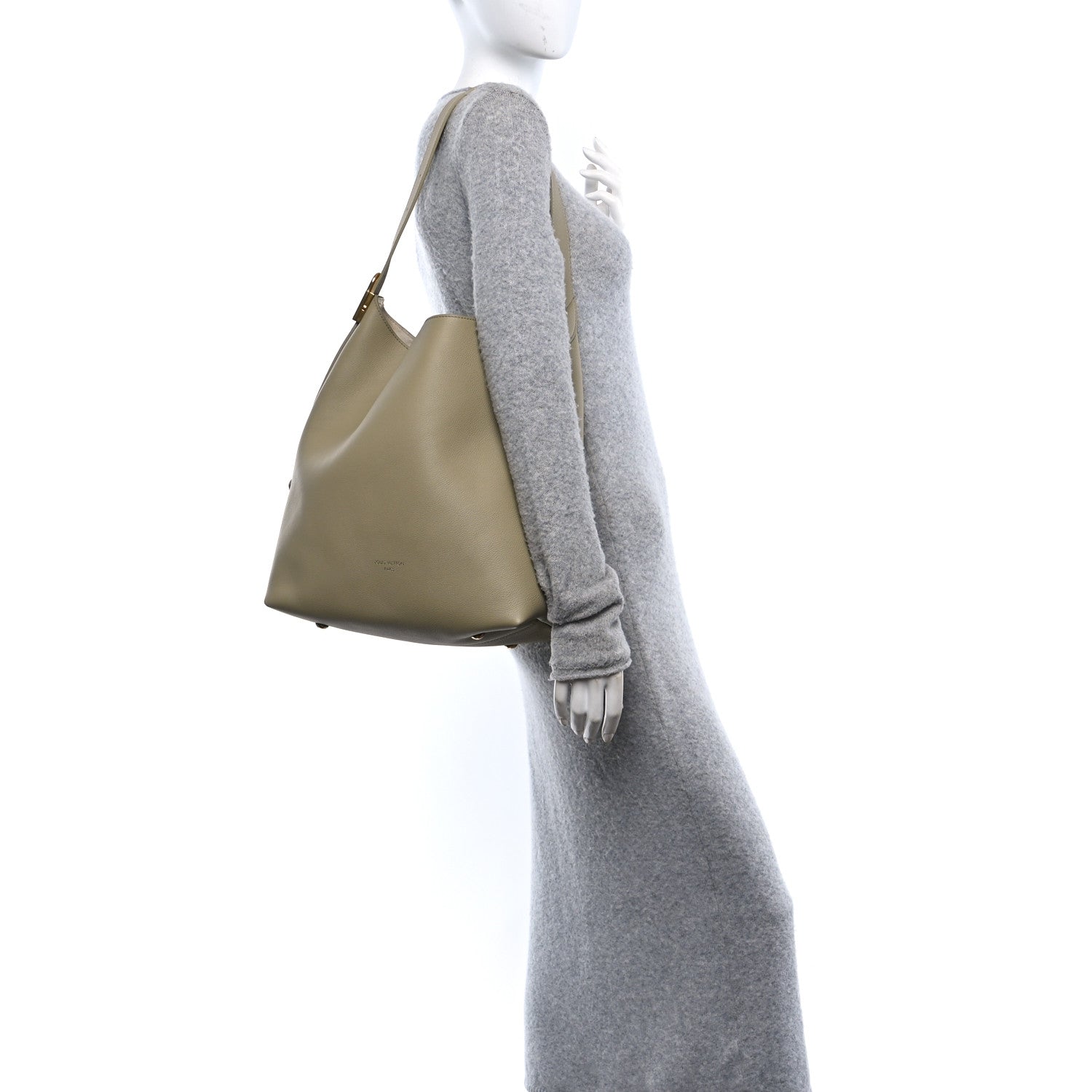 Louis Vuitton Grained Calfskin Low Key Hobo MM Clay 2 of 9