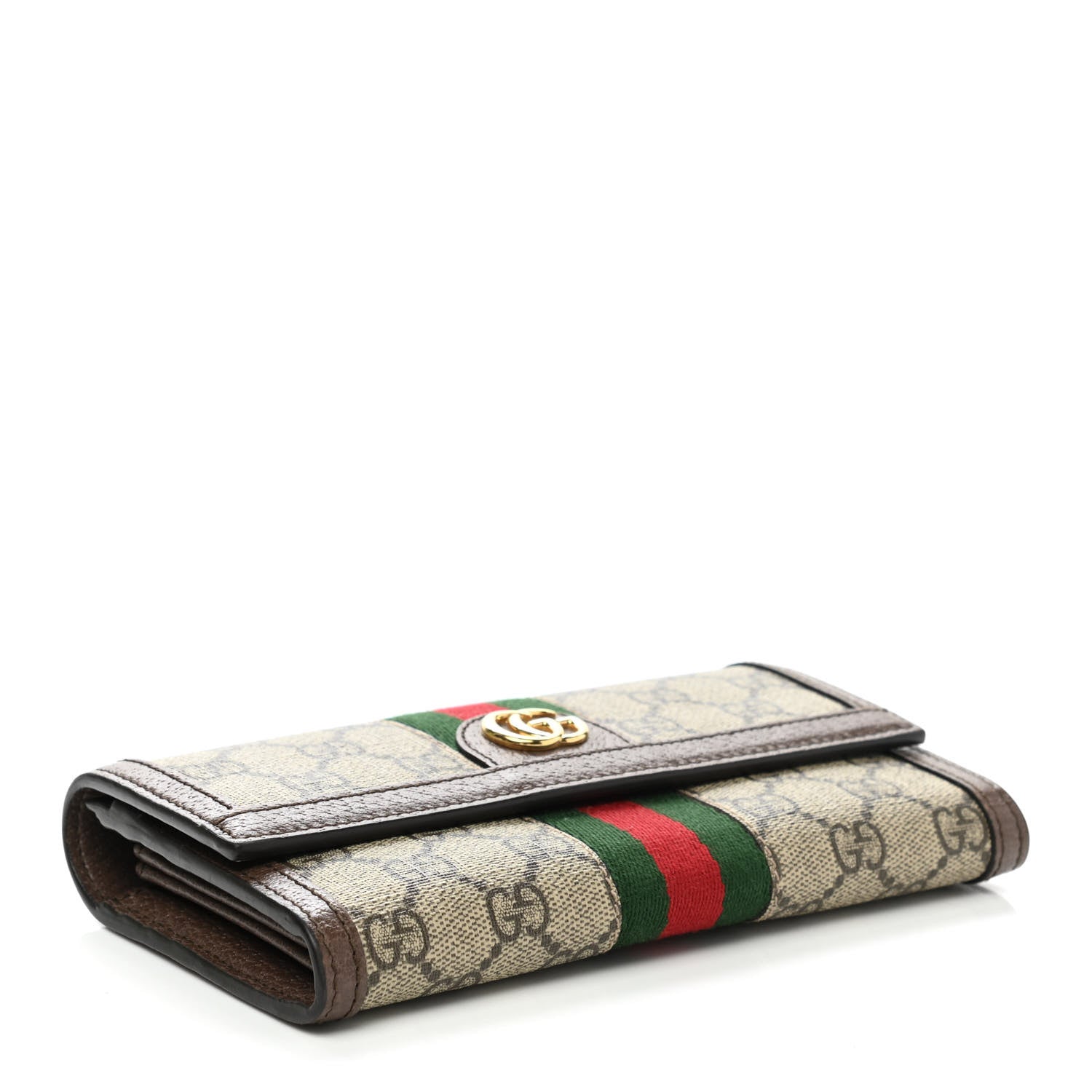 Gucci GG Supreme Monogram Web Ophidia Continental Wallet Brown 4 of 11