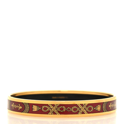 Hermes Enamel Printed Narrow Grand Apparat Bracelet 70 Rouge 3 of 6