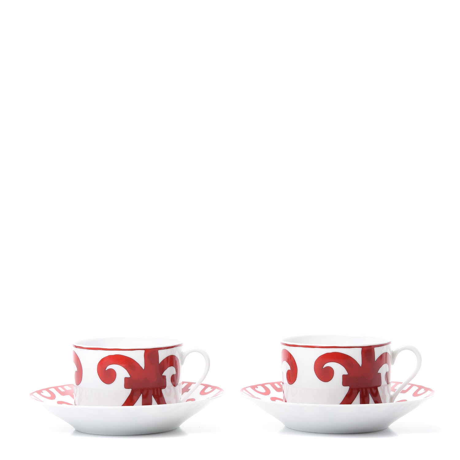 Hermes Porcelain Balcon du Guadalquivir Tea Cup and Saucer Set of 2 1 of 7