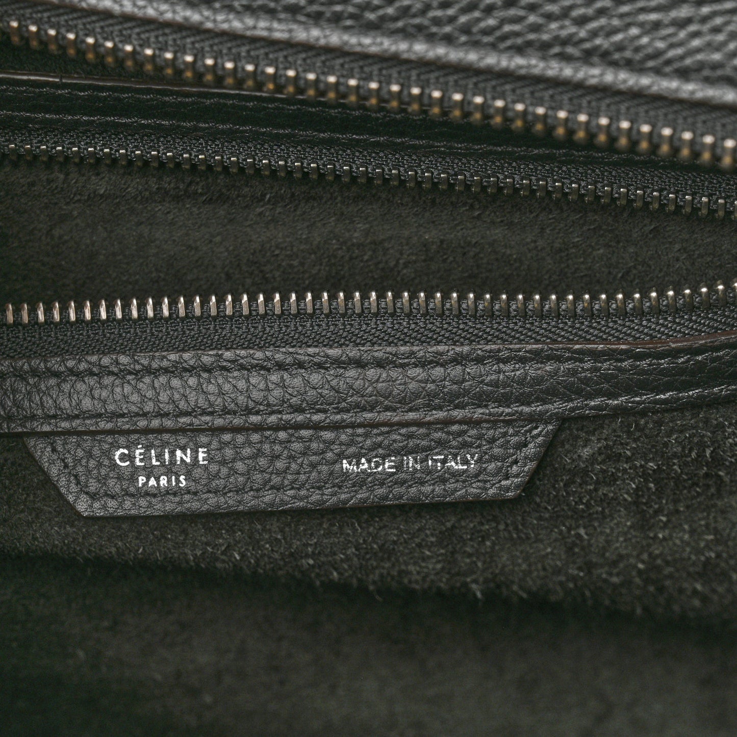 Drummed Calfskin Mini Luggage Black