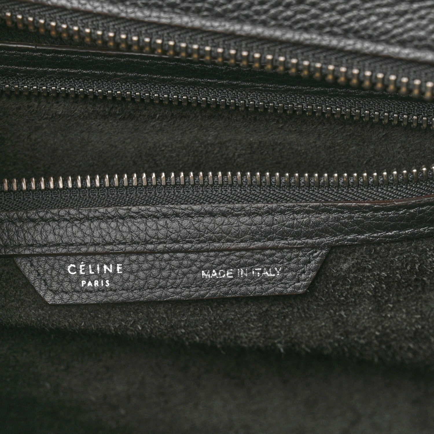 Celine Drummed Calfskin Mini Luggage Black 6 of 10