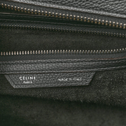 Celine Drummed Calfskin Mini Luggage Black 6 of 10