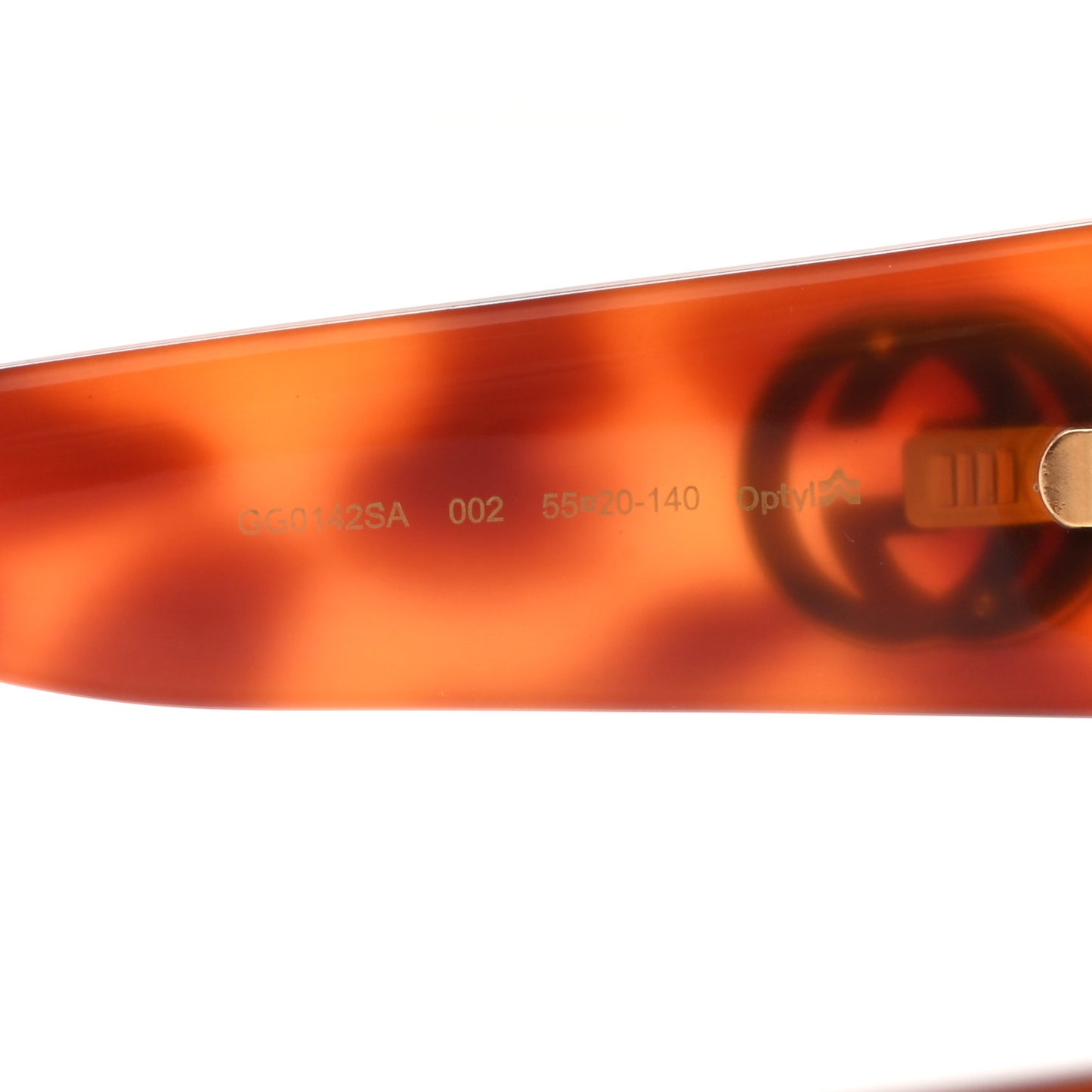 Acetate Square Frame Sunglasses GG0142SA Tortoise