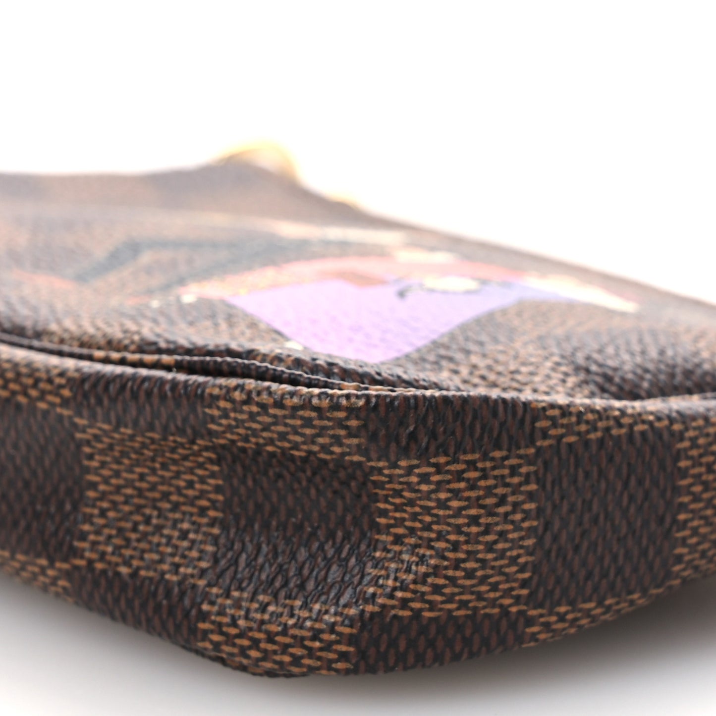 Damier Ebene Illustre Mini Pochette Accessories Violet