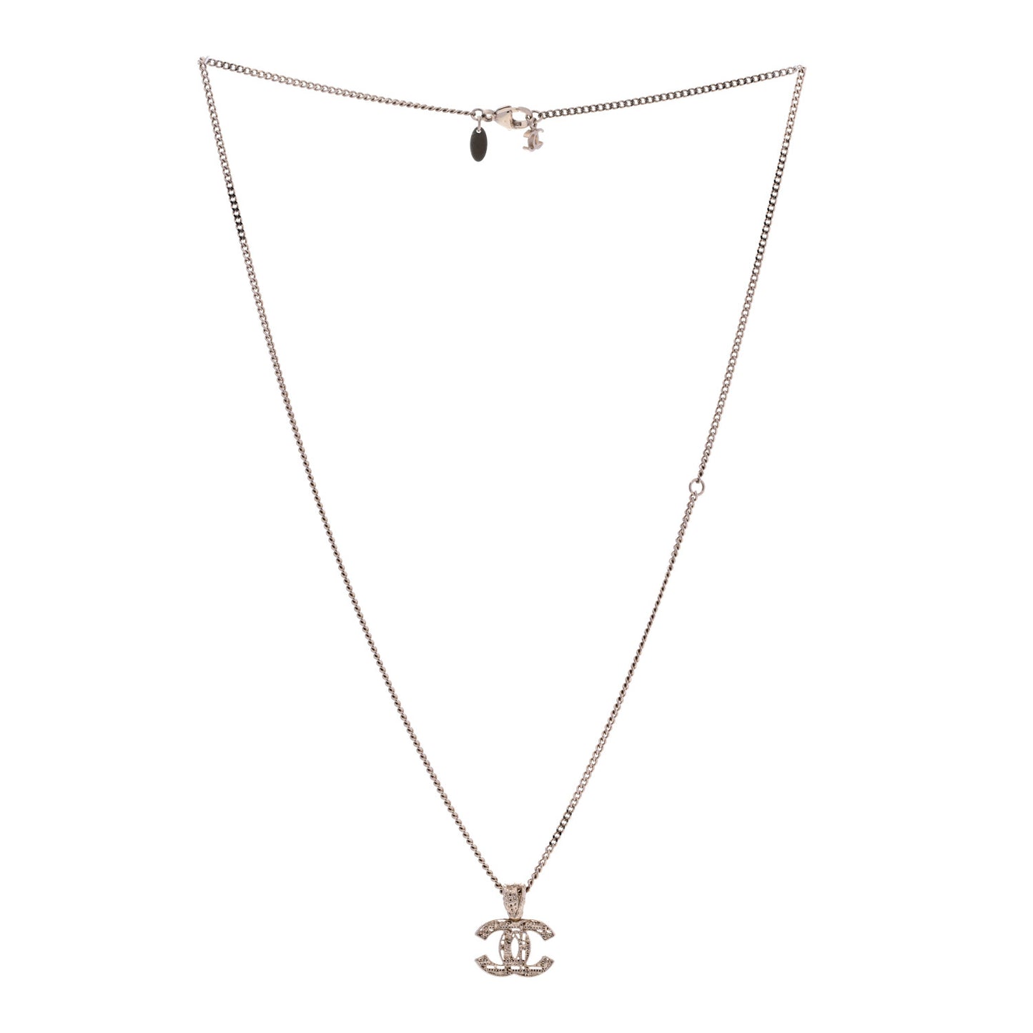 Tweed Effect CC Necklace Gold