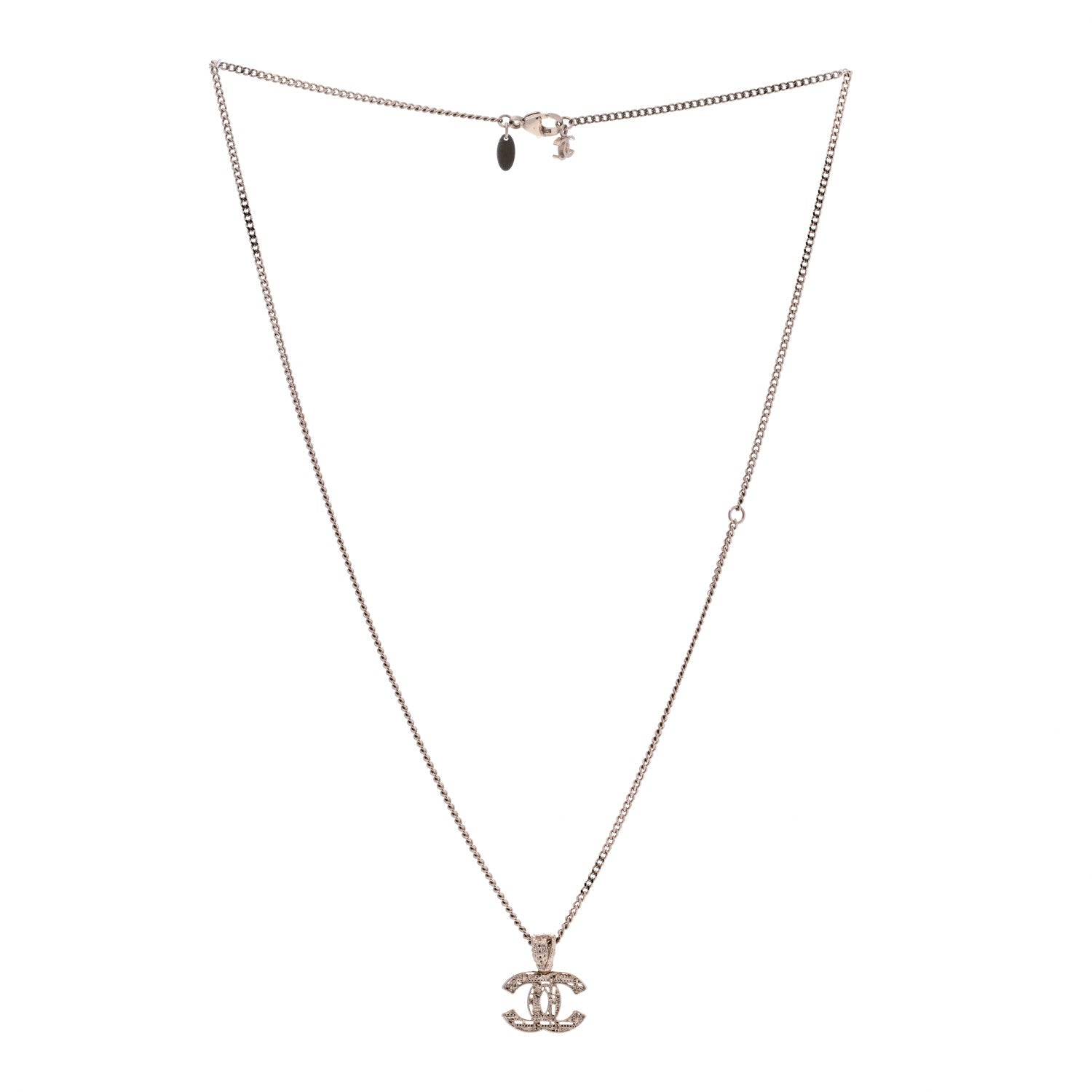 Chanel Tweed Effect CC Necklace Gold 3 of 6