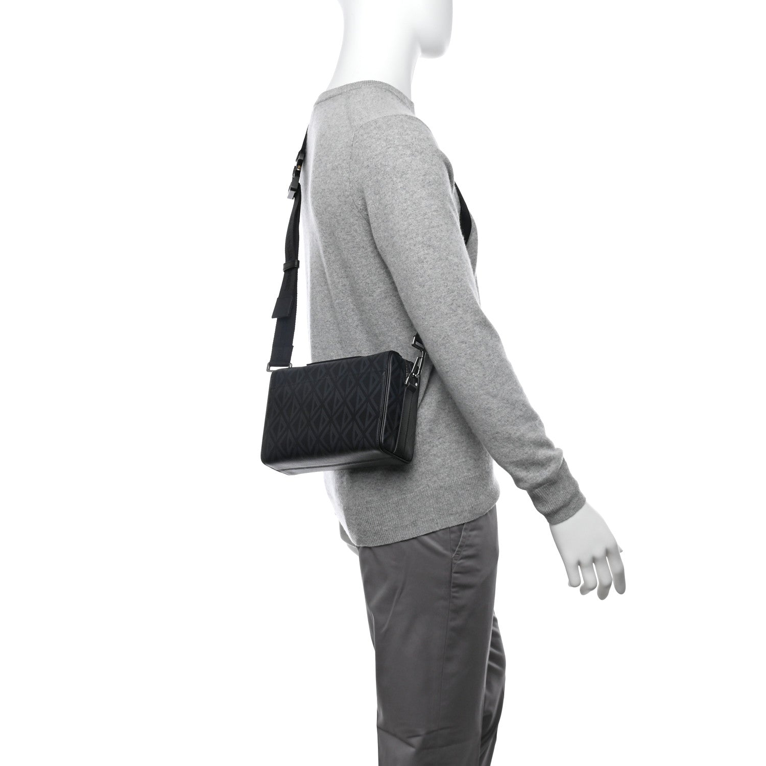 Christian Dior Canvas CD Diamond Lingot 22 Bag Black 2 of 10