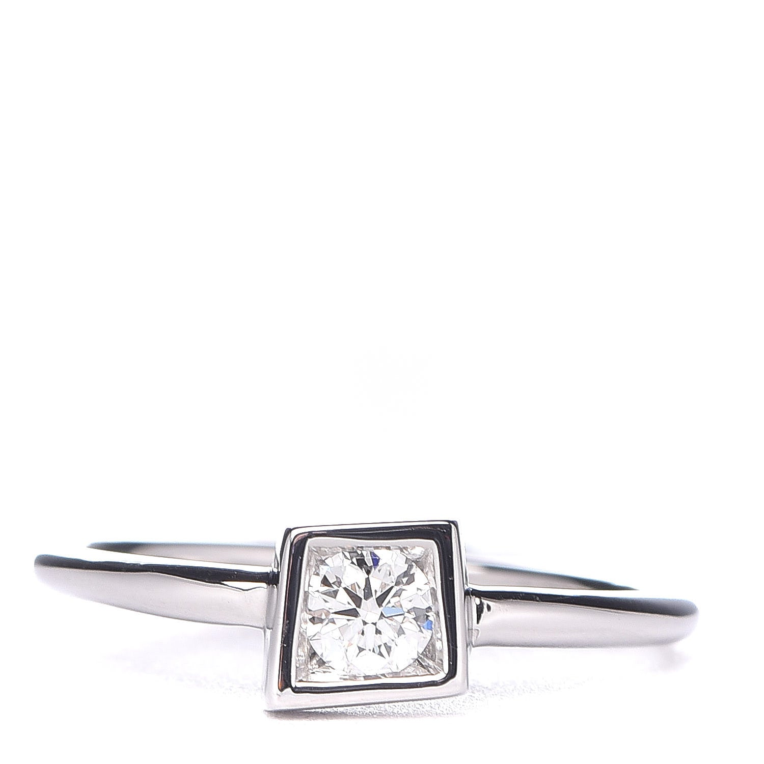 Tiffany 18K White Gold Diamond .17ct Frank Gehry Torque Ring 49 5 1 of 6