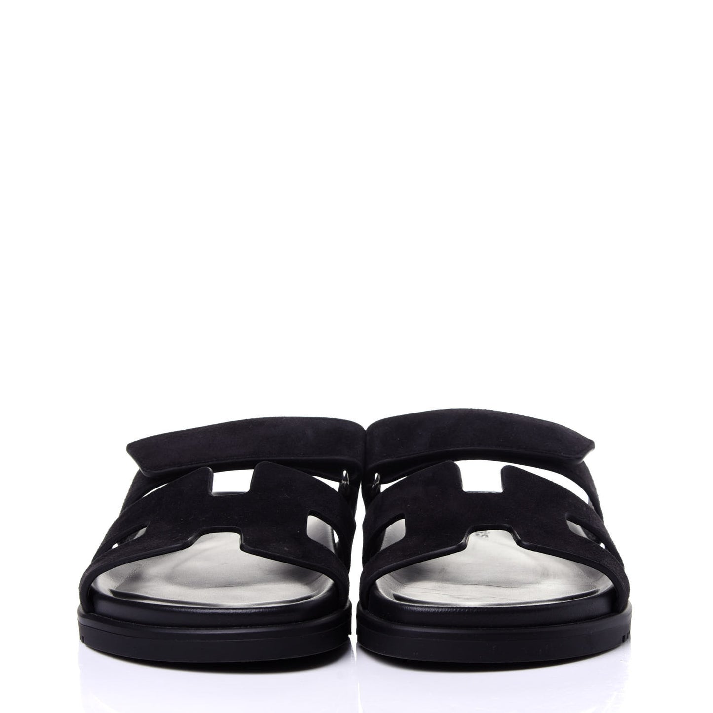 Suede Goatskin Womens Chypre Sandals 36 Black