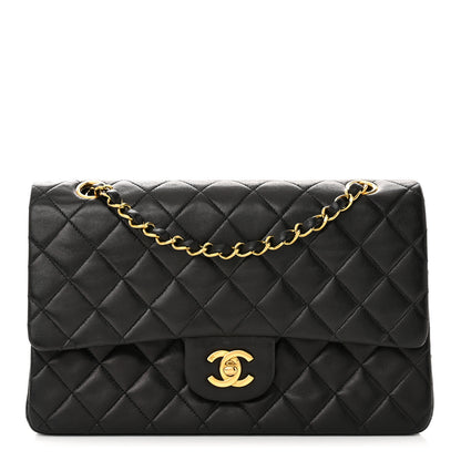 Chanel Lambskin Quilted Medium Double Flap Black 1 of 10