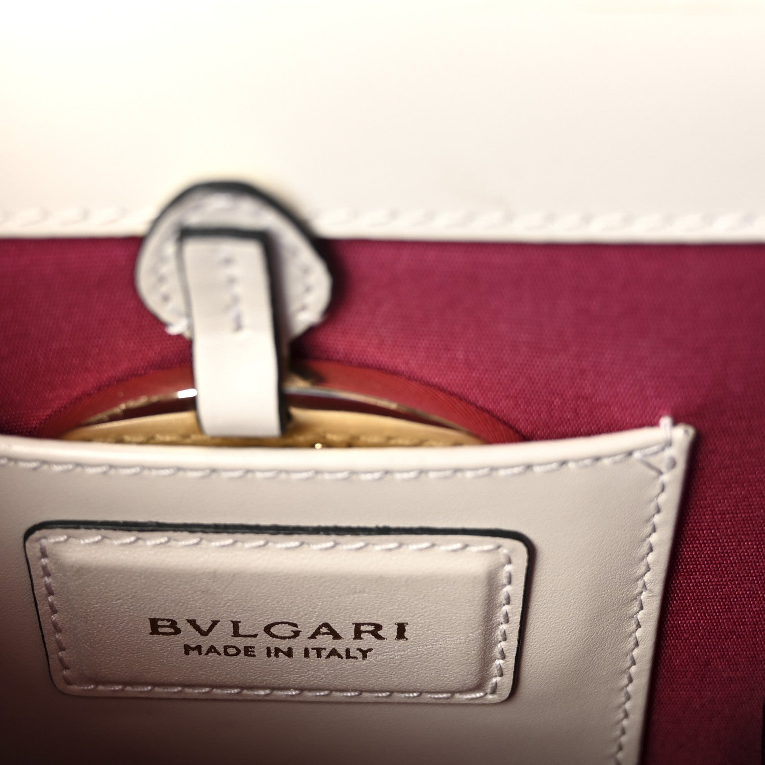 Bulgari Calfskin Serpenti Forever Top Handle White 6 of 9