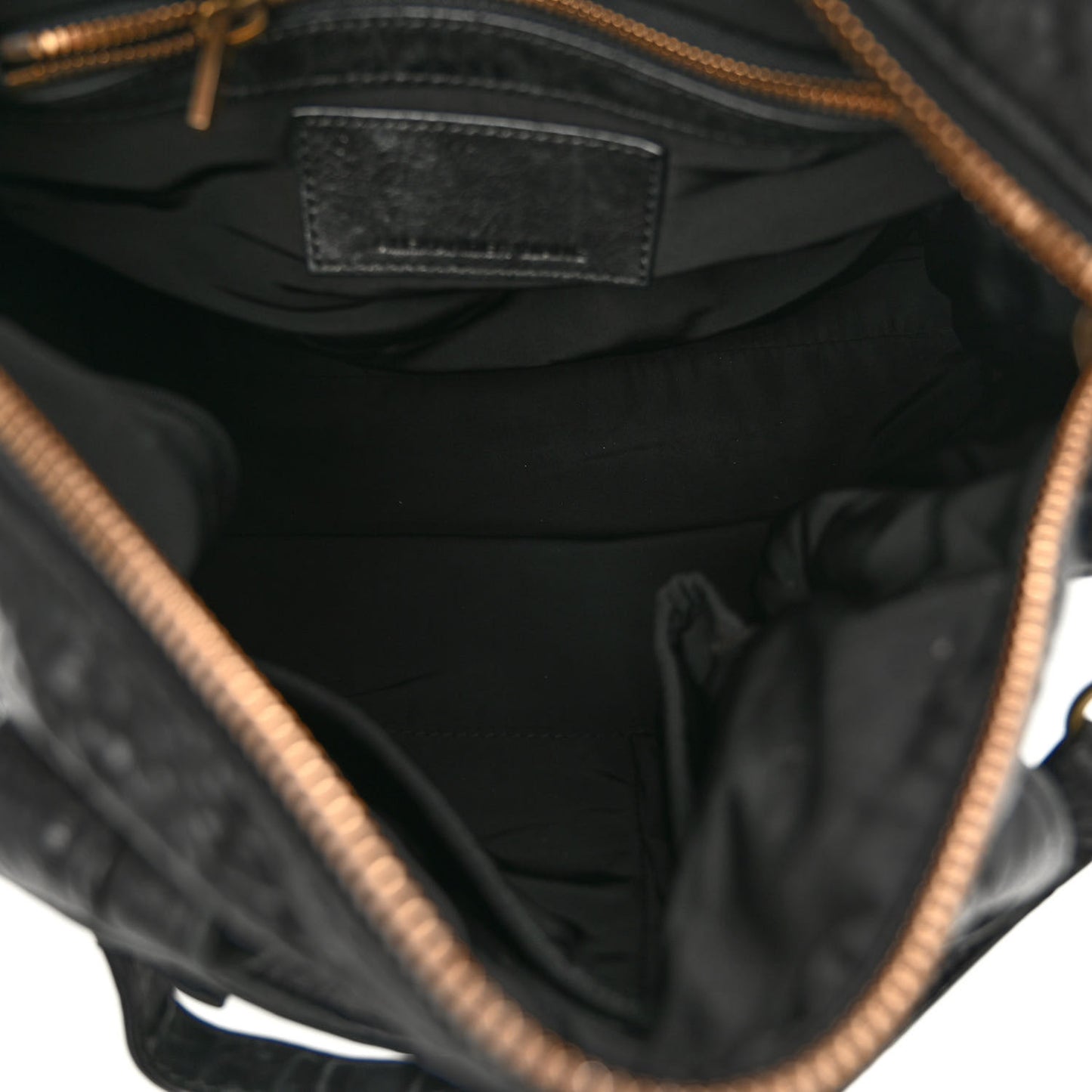 Pebbled Lambskin Rockie Black Antique Brass Hardware