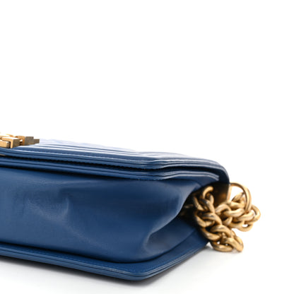 Chanel Lambskin Quilted Medium Boy Flap Blue 10 of 10