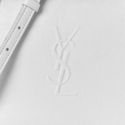 Saint Laurent Calfskin Small Lou Camera Bag Icy White 10 of 10
