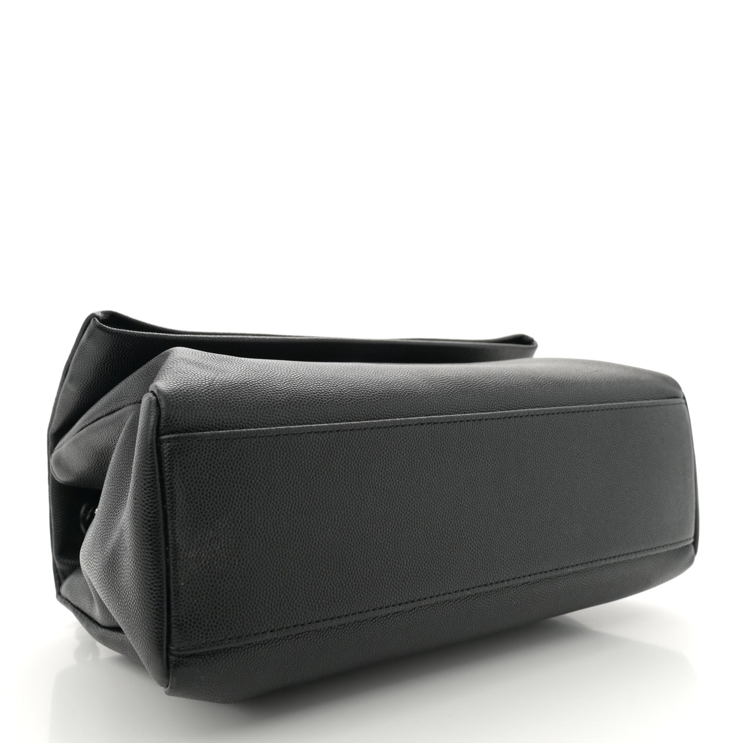 Grain De Poudre Medium West Hollywood Monogram Fold-Over Black