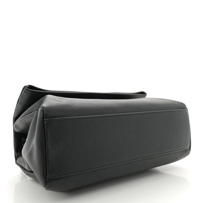 Saint Laurent Grain De Poudre Medium West Hollywood Monogram Fold-Over Black 4 of 11