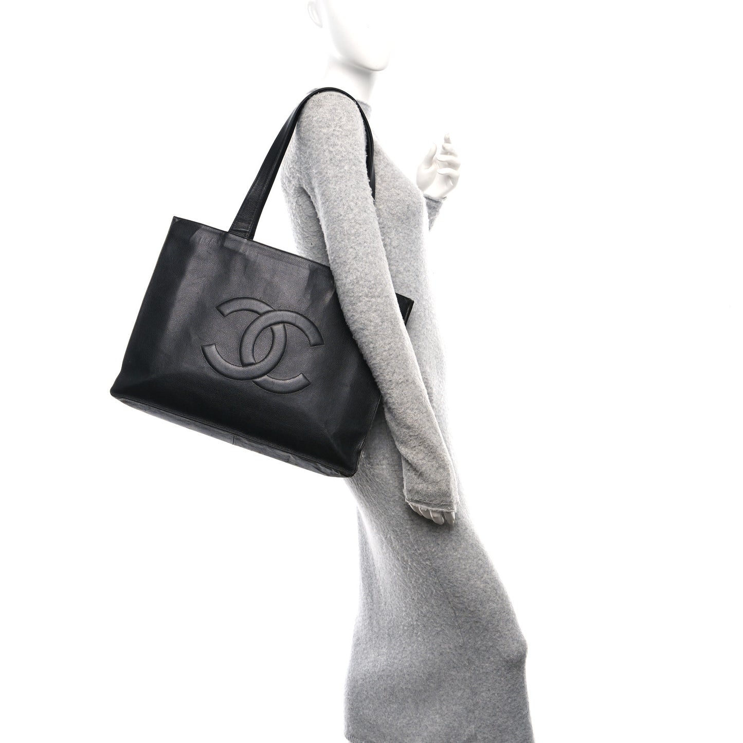 Caviar CC Tote Black Black